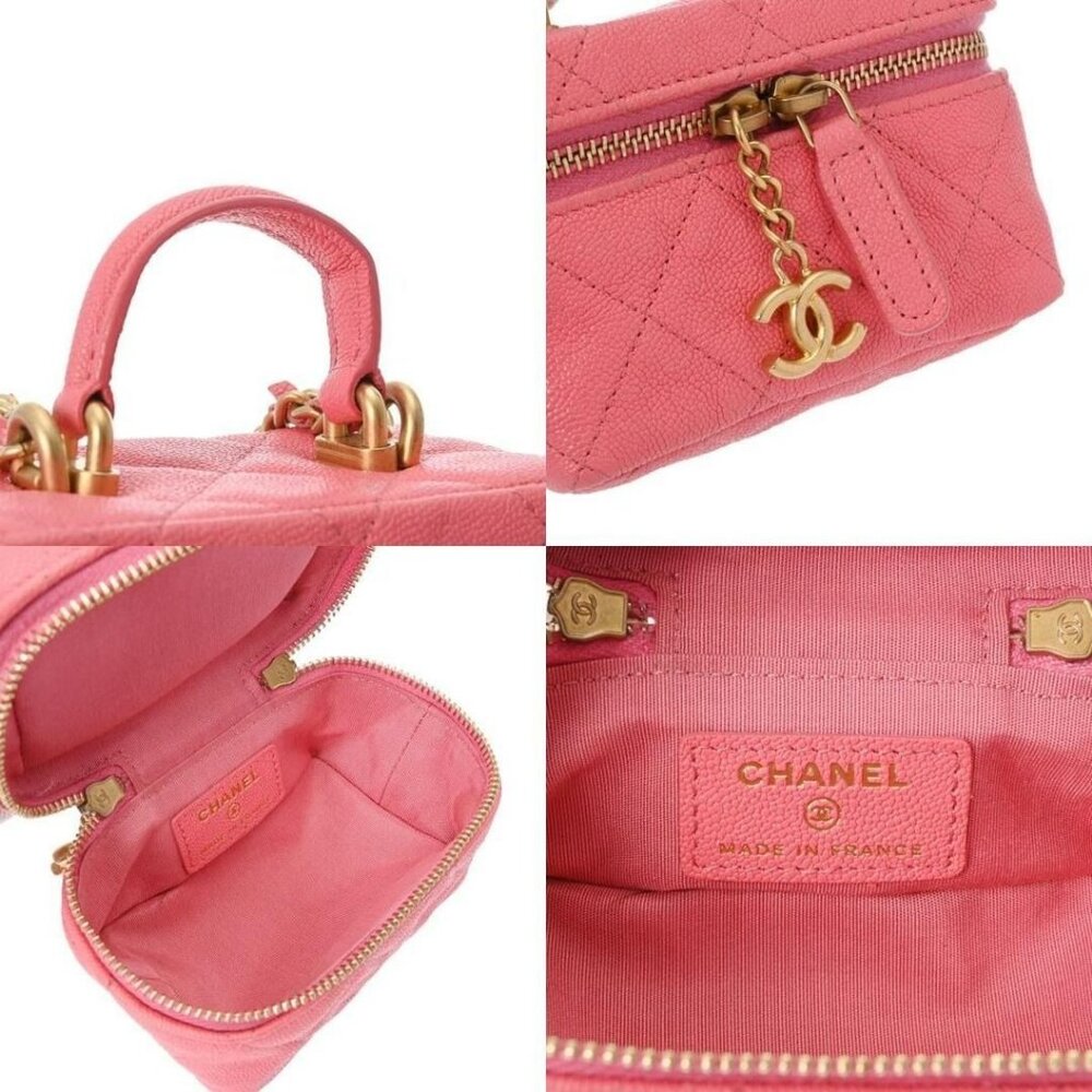 CHANEL Lambskin Quilted Mini Top Handle Rectangular Flap Bag Pink - Picture 7 of 11